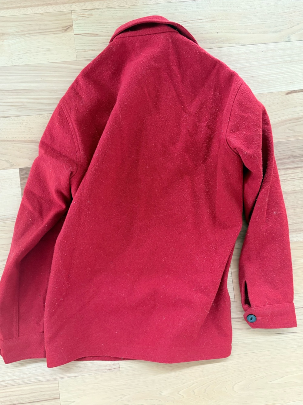 Pendleton Red Wool Button-Up Coat - Picture 3 of 3